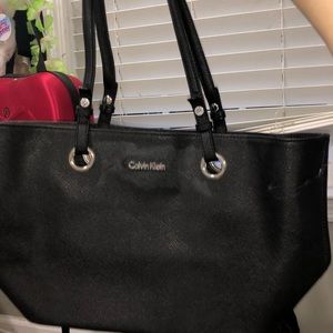 black calvin klein tote purse